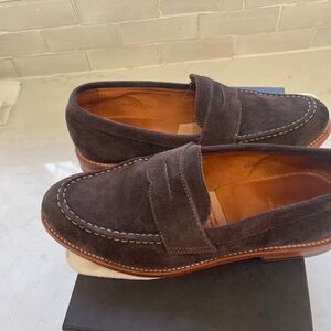 Ludlow Suede Penny Loafer in Bittersweet Chocolate